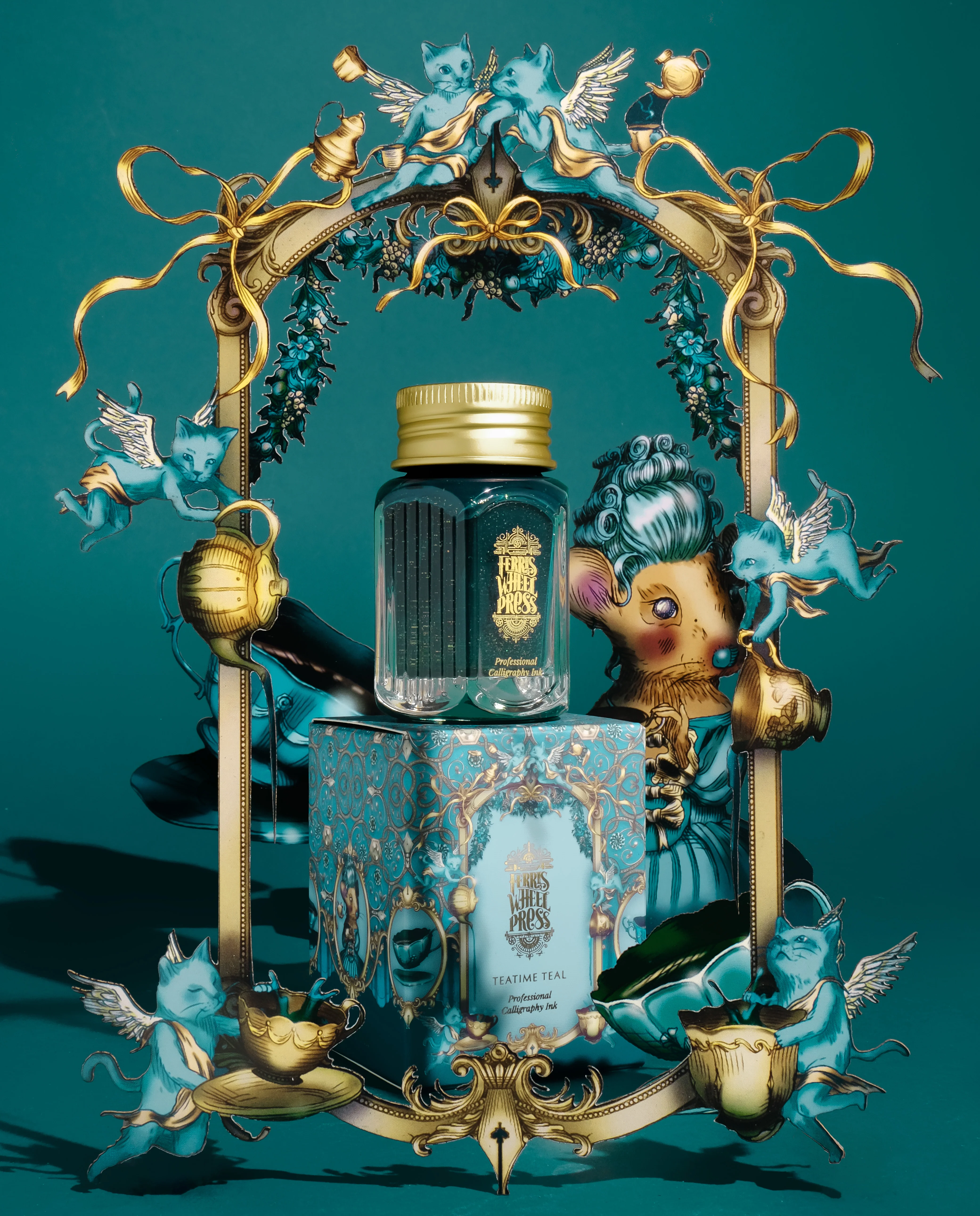 Ferris Wheel Press | Calligraphy Ink | Teatime Teal - Image 5