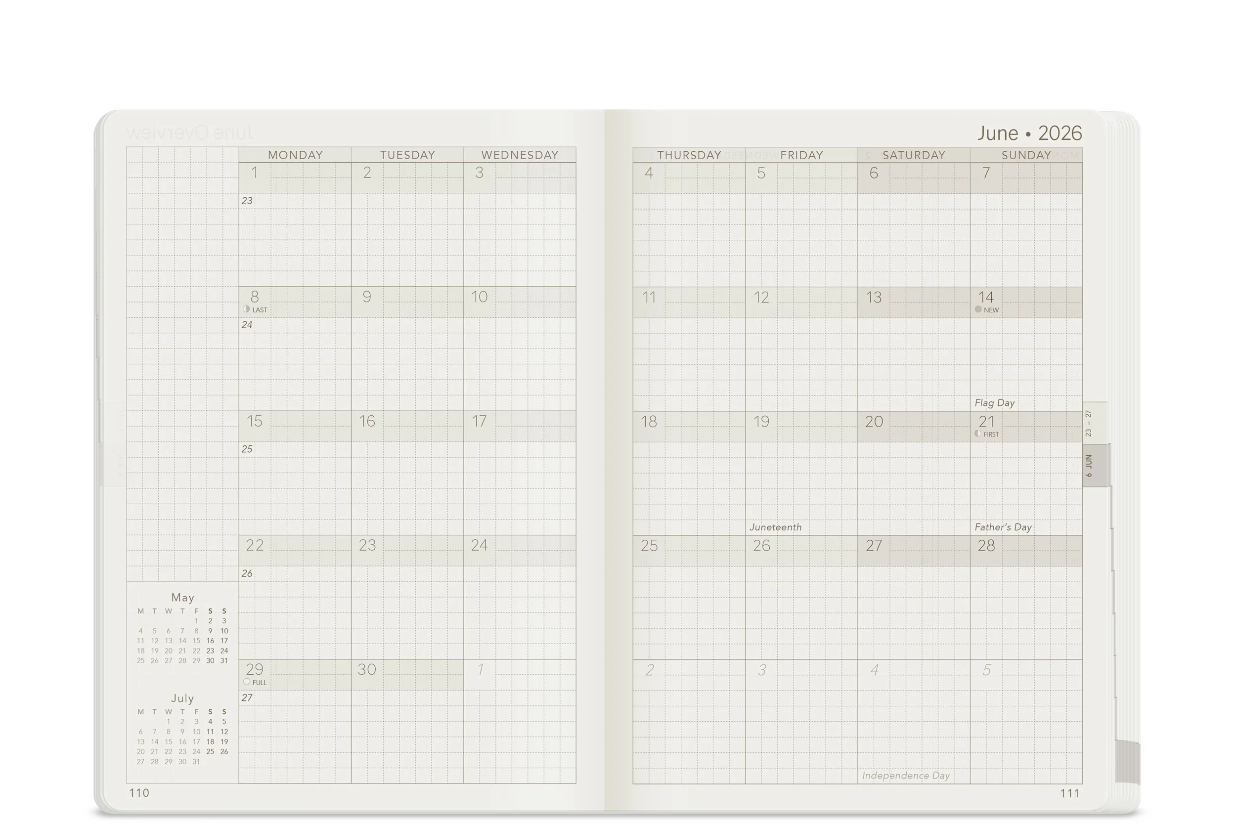 2026 B6 Weekly Planner | Core | Unstacked Weekends - Image 10