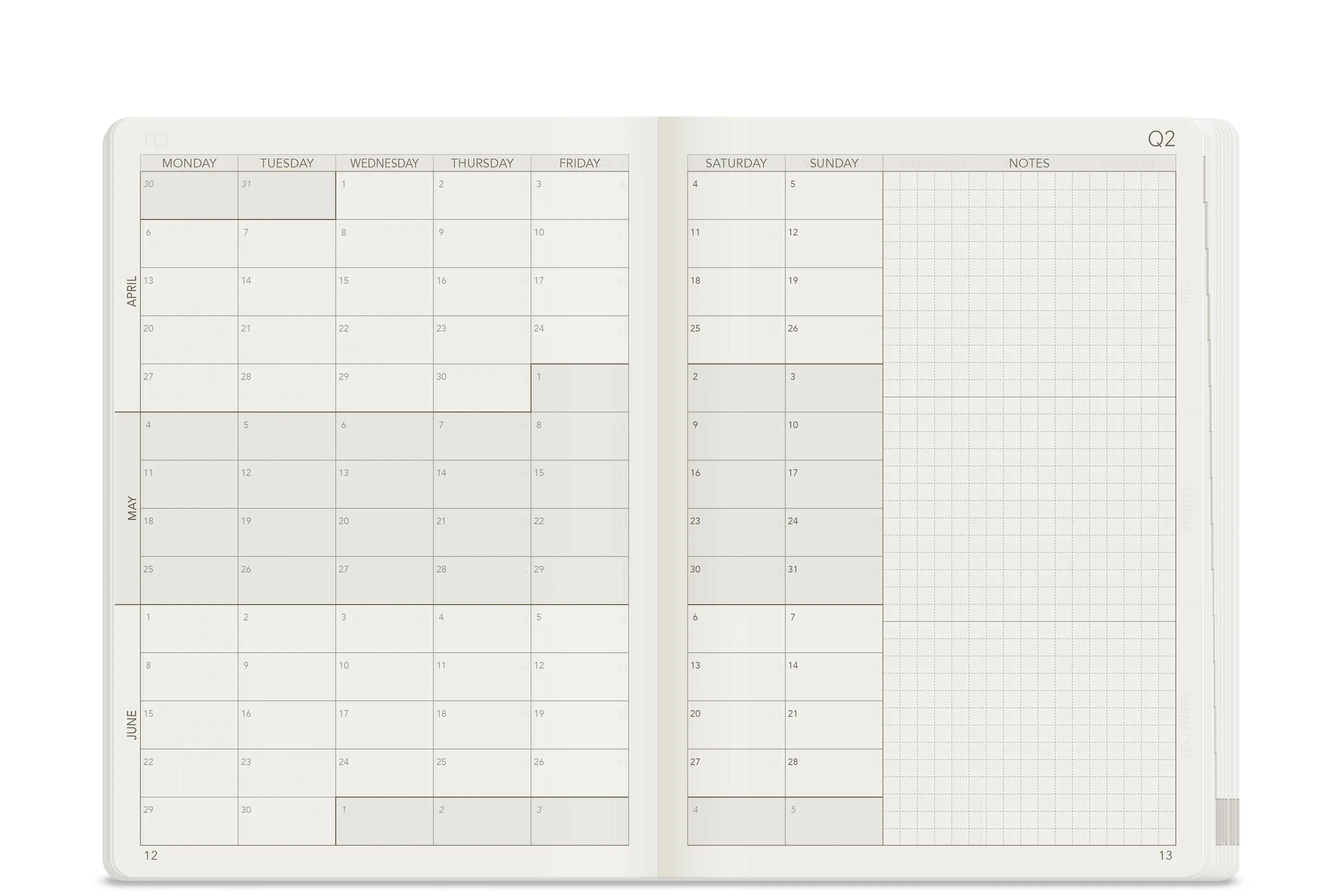 2026 B6 Weekly Planner | Core | Unstacked Weekends - Image 7