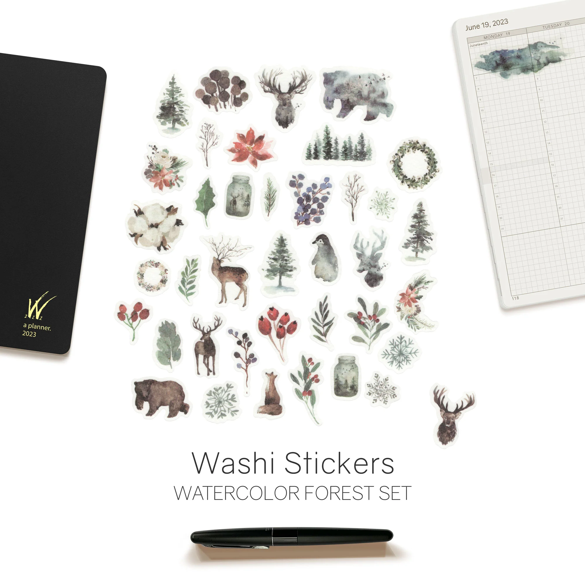 Watercolor - Washi Stickers - Image 9